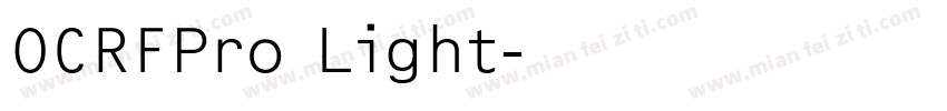 OCRFPro Light字体转换
